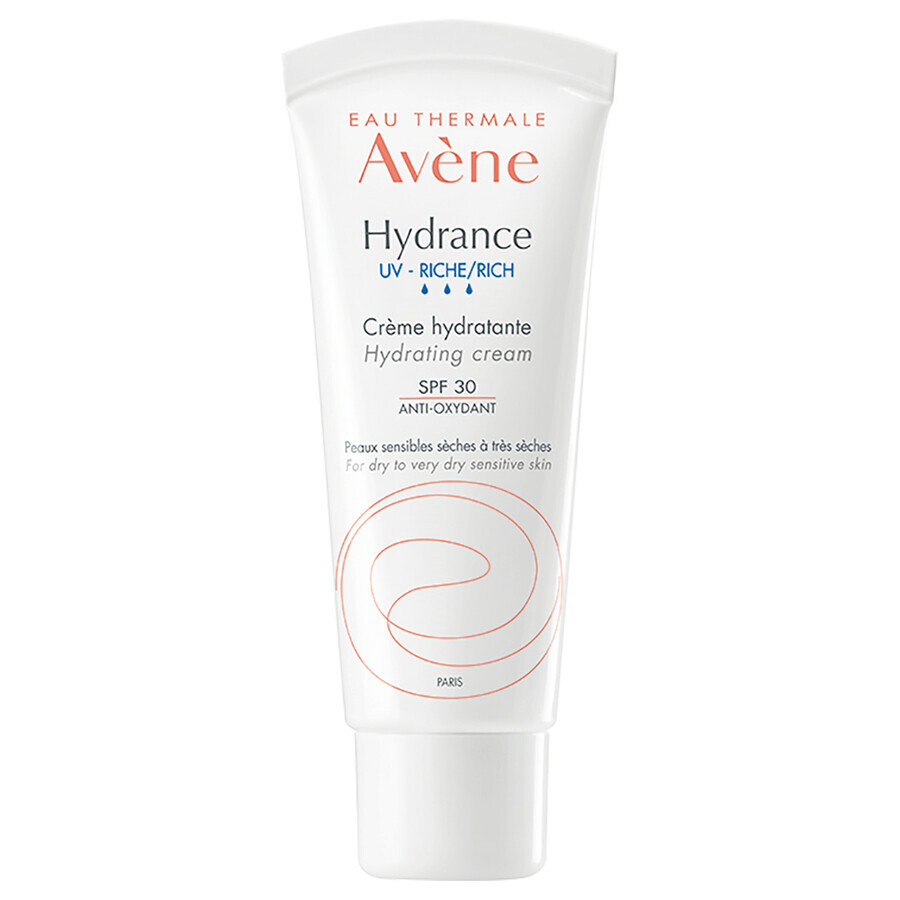 Feuchtigkeitsspendende Creme für trockene und sehr trockene Haut SPF 30 Hydrance Riche UV, 40 ml, Avene