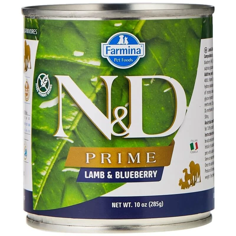 Farmina N&amp;d Prime Lam en Bosbessen - Compleet voer voor volwassen honden, 285 g