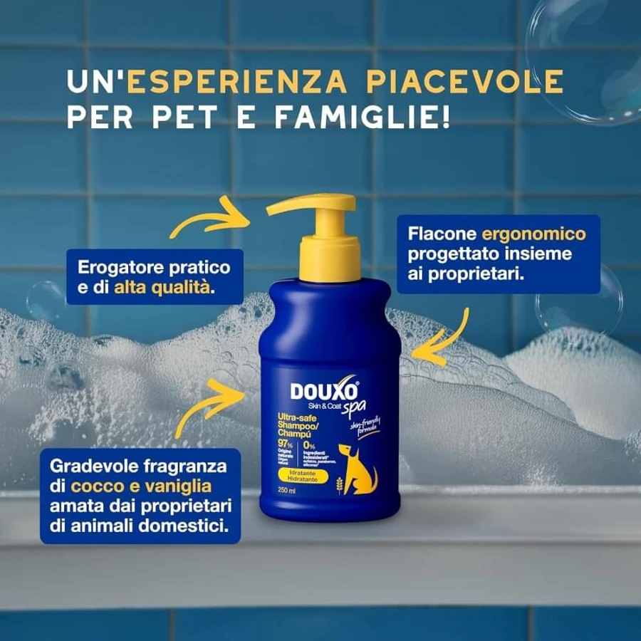 Ceva Animal Health Douxo, S.p.A. – Feuchtigkeitsspendendes und pflegendes Shampoo für Hunde, 250 ml
