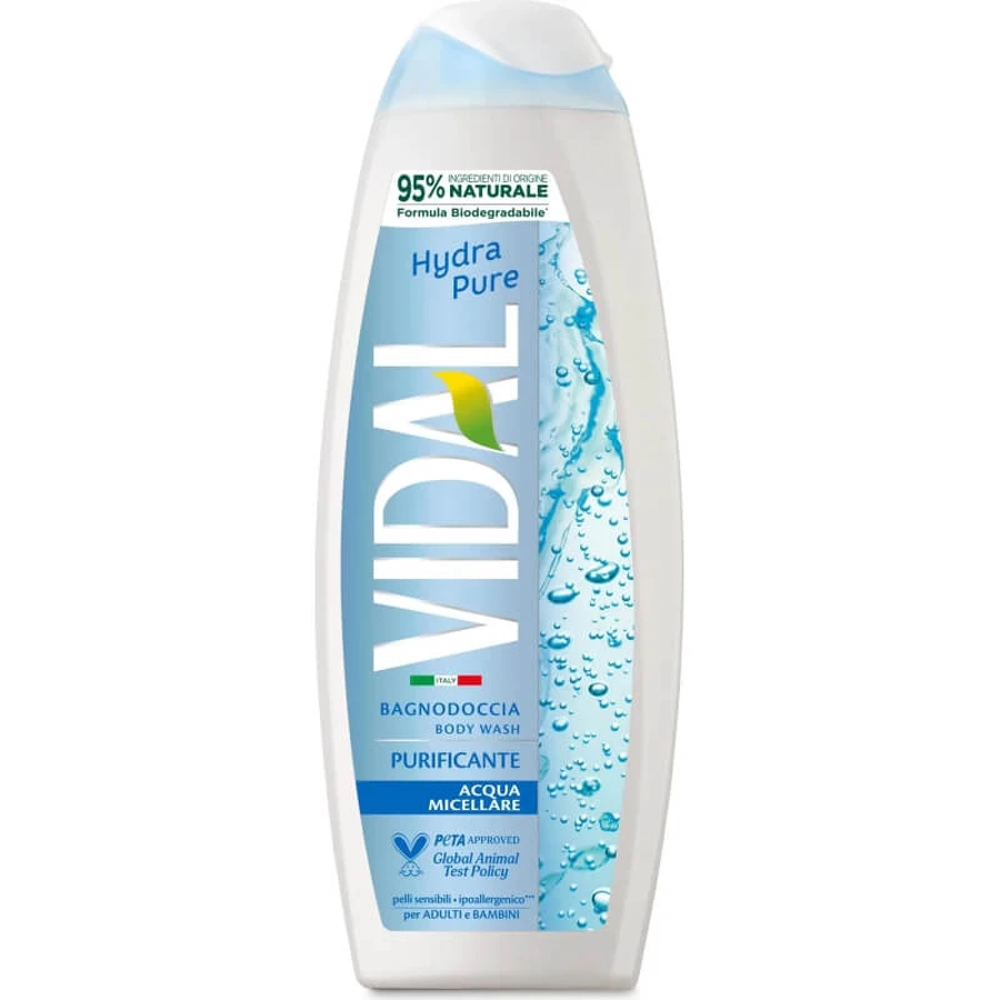 Vidal Hydra Pure - Douchegel met micellair water, 500 ml