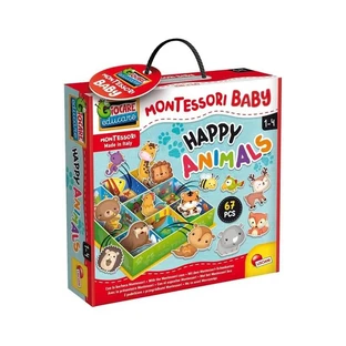 Lisciani Montessori Baby Happy Animals - Presentatiebord met dieren en de natuur