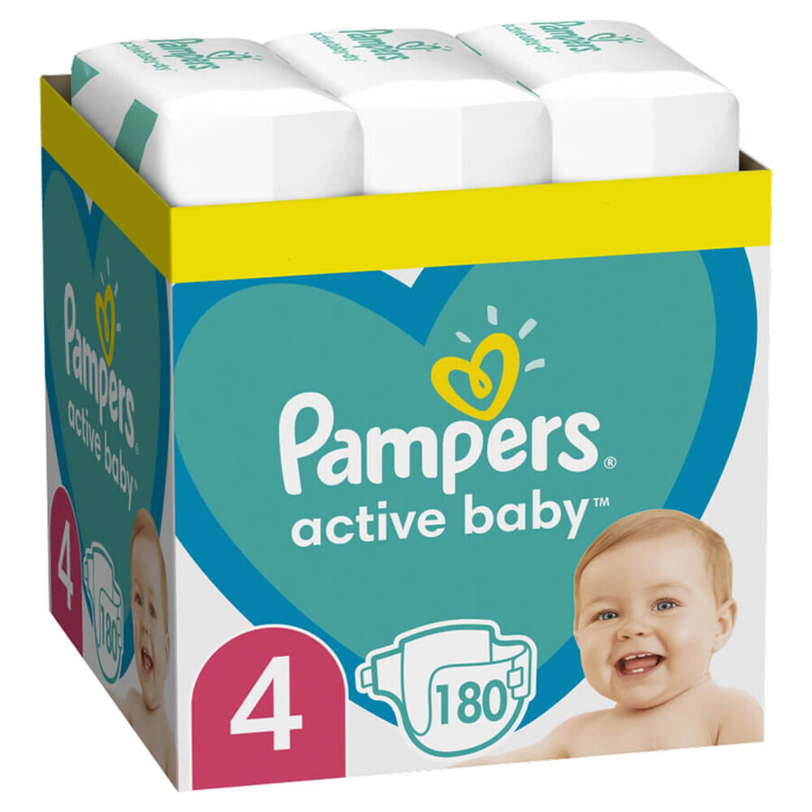 Pampers Actieve Baby 4 Maxi MSB (180)