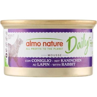 Almo Nature Daily Menu Rabbit - Volledig voer voor volwassen katten, 85 g