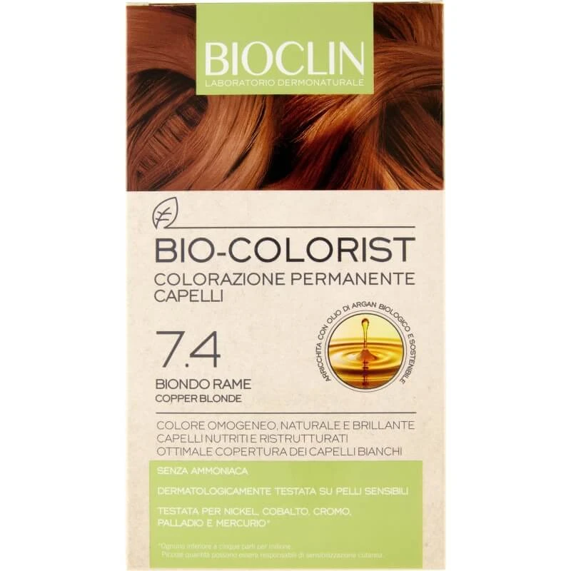 Bioclin Bio Colorist - Permanente haarkleuring nr. 7.4 Koperblond
