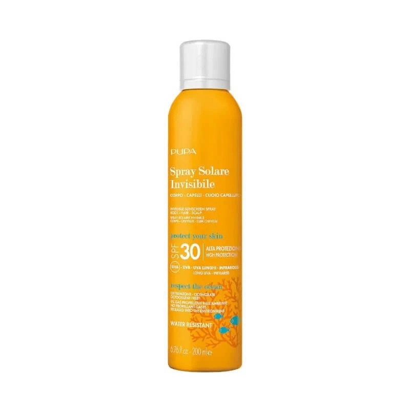 Pupa Zonnebrandcrème SPF 30 Onzichtbare Spray, Hoge bescherming, 200 ml