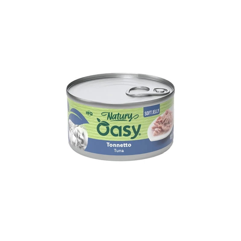 Oasy Wet Cat Natury Soft Jelly Tonnetto - Aanvullend voer voor volwassen katten, 150 g