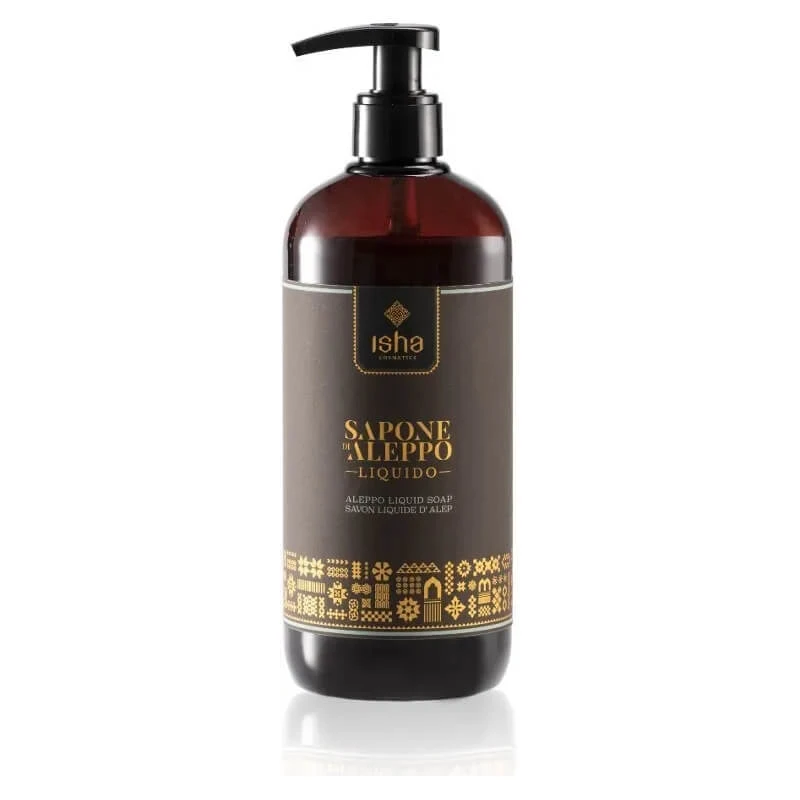 Isha Aleppo vloeibare zeep met 25% laurierolie, 500 ml