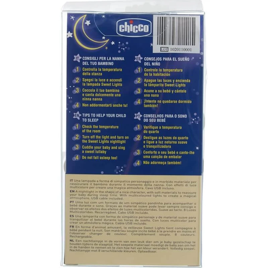 Chicco Sweet Light – Wiederaufladbares Igel-Nachtlicht