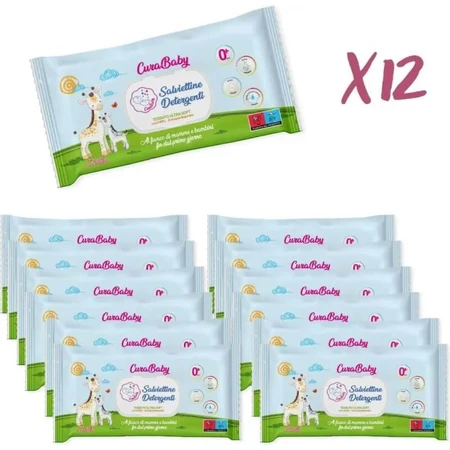 Curababy - 72 toallitas limpiadoras para bebés y niños pequeños
