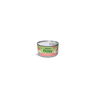 Oasy Wet Cat Natury Soft Jelly Kip met Zalm - Aanvullend voer voor volwassen katten, 150 g