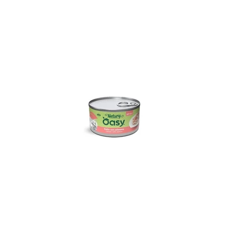 Oasy Wet Cat Natury Soft Jelly Kip met Zalm - Aanvullend voer voor volwassen katten, 150 g