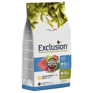 Exclusion Mediterraneo Single-Protein Tuna - Compleet voer voor volwassen honden van middelgroot formaat, 3 kg