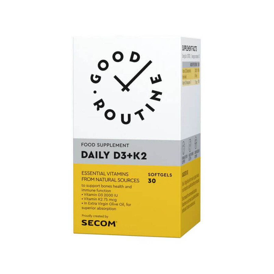 Secom Good Routine Daily D3+K2 30 caps moi