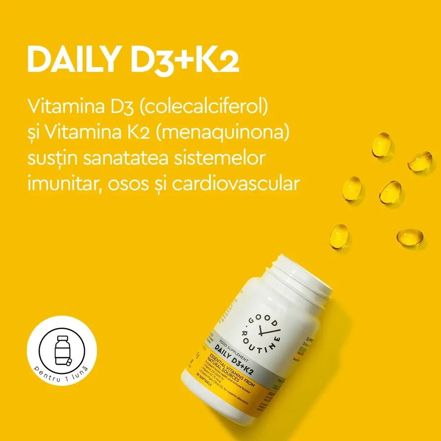 Secom Good Routine Daily D3+K2 30 Weichkapseln