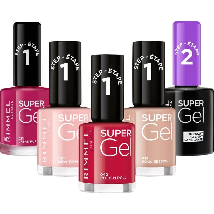 Rimmel Super Gel - Long-Lasting Gel-Effect Nail Polish No. 025 Urban Purple