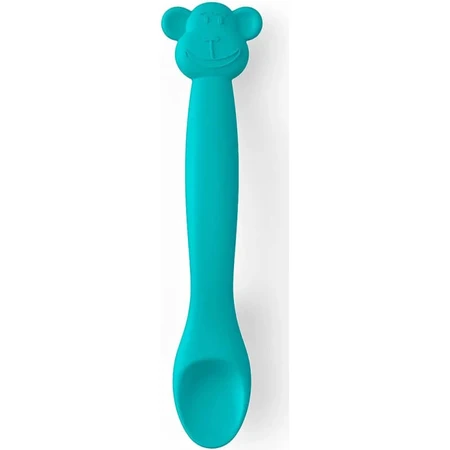Suavinex Monkey - Siliconenlepel - Groen
