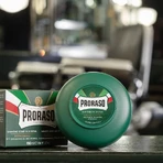 Proraso sapone da barba professionale e rinfrescante con olio di eucalipto e mentolo 150 ml