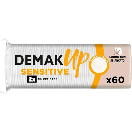 Demak Up Sensitive - 60 ronde make-upverwijderingsdoekjes