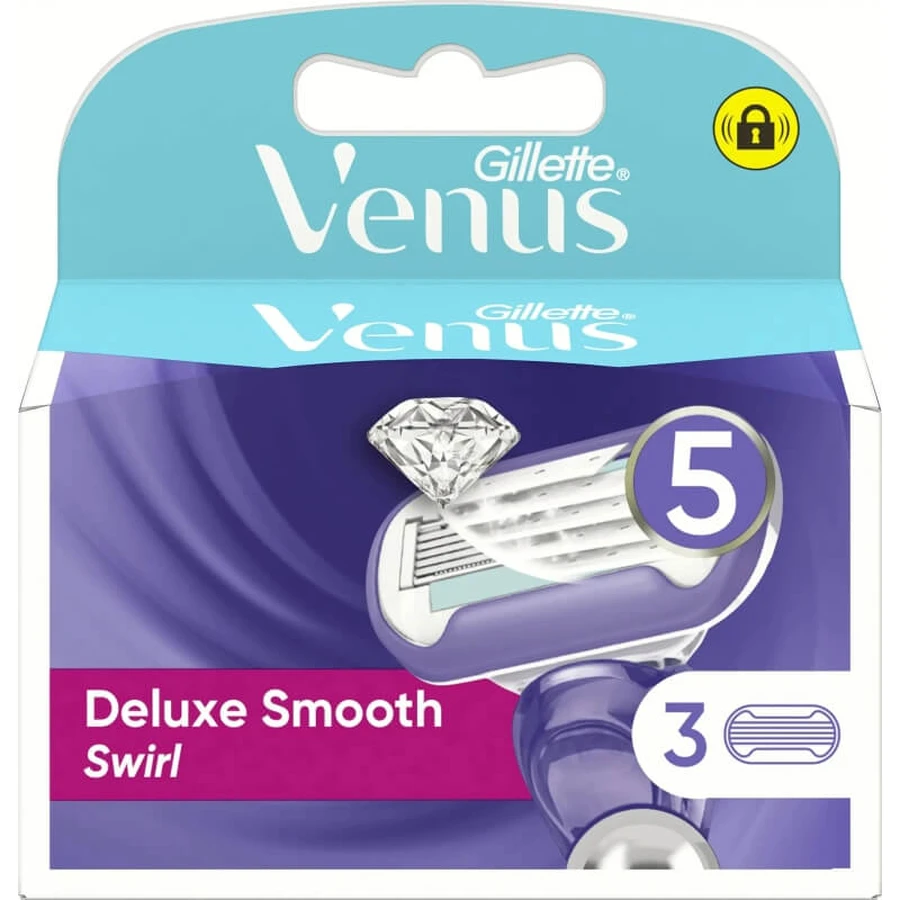 Gillette Venus Deluxe Smooth Swirl - 3 cuchillas de recambio