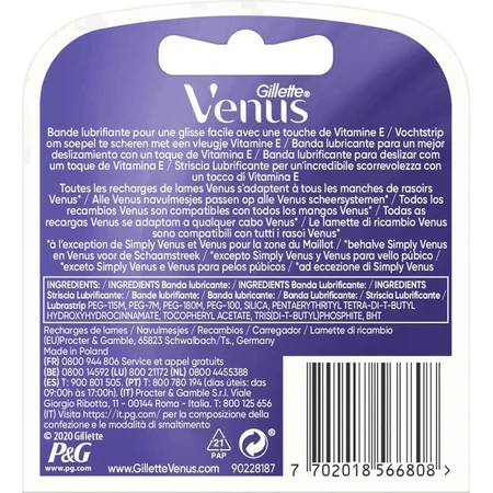 Gillette Venus Deluxe Smooth Swirl - 3 cuchillas de recambio