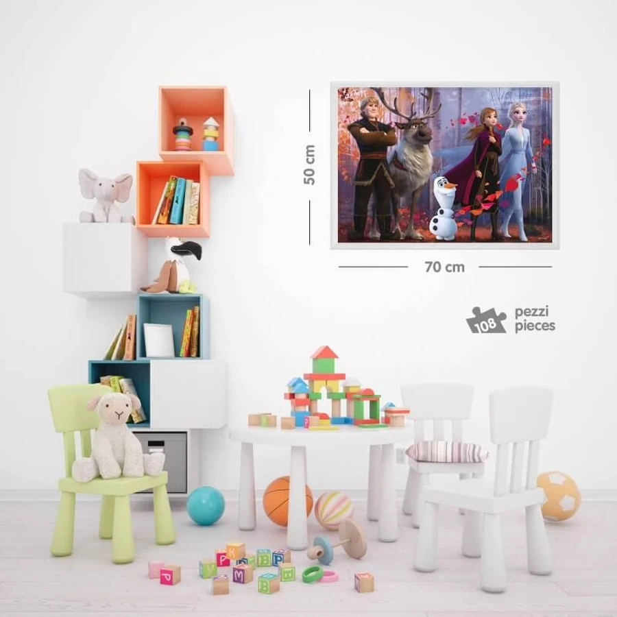 Lisciani Disney Frozen 2 - 108-delige Supermaxi dubbelzijdige puzzel