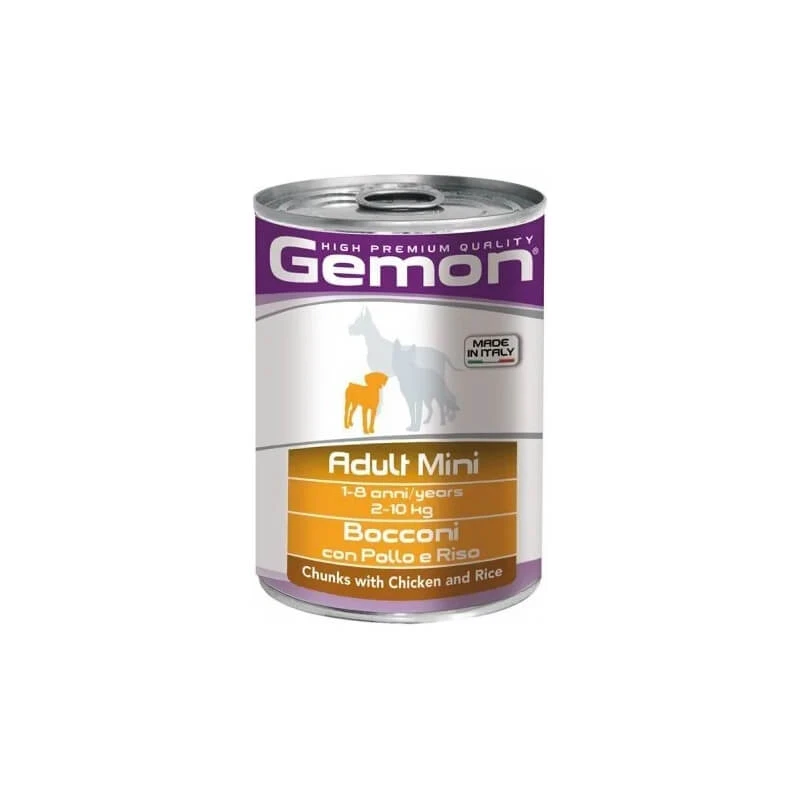 Gemon Adult Medium Mini Kip & Rijst - Natvoer voor honden, 1 blik (415 g)