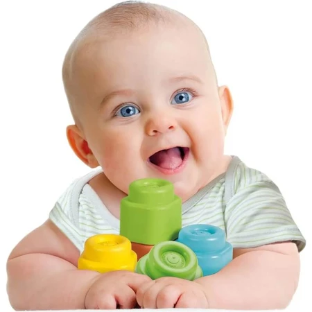 Clementoni Soft Clemmy Touch & Play - Set of 20 Soft Building Blocks, 6–36 months
