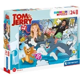 Clementoni Supercolor - Maxi-puzzel met 24 stukjes: Tom &amp; Jerry