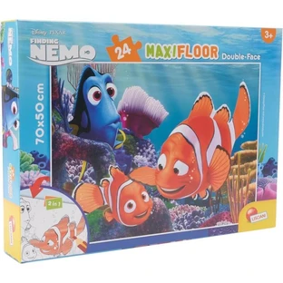Lisciani Disney Nemo - 24-delige maxi-vloerpuzzel, dubbelzijdig, met een kleurplaat op de achterkant