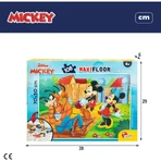 Lisciani Mickey en vrienden dubbelzijdige vloerpuzzel, 108 stukjes, 70 x 50 cm
