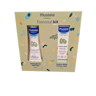 Mustela Essential Kit - Gentle Cleanser, Hydra Bébé Face Cream, and Storage Basket