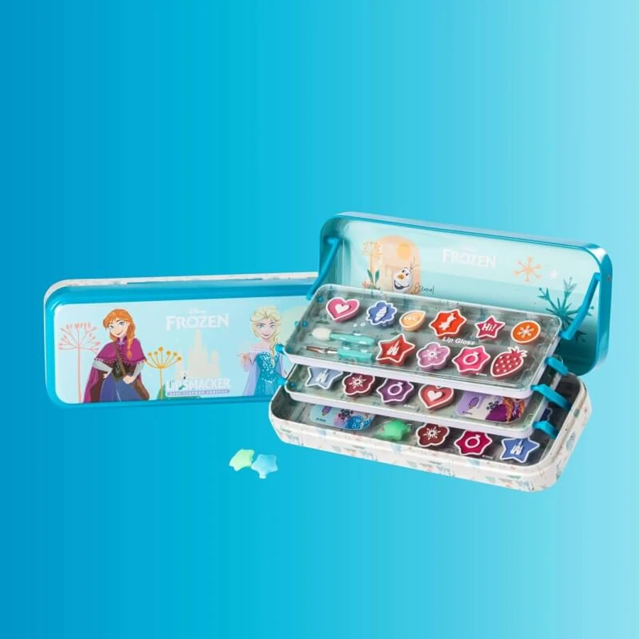 Lata de belleza «Frozen» de tres capas de Lip Smacker - Estuche de maquillaje para niños