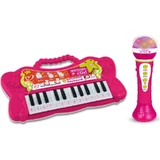 Bontempi Mini Keyboard, 22 Keys, with Microphone, Pink