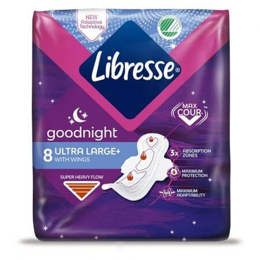 Serviette absorbante Goodnight, 8 pièces, Libresse