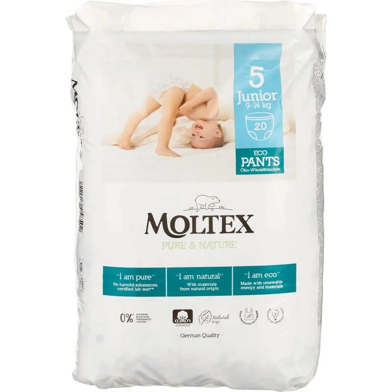 Moltex 20 pull-up-luiers, maat 5 junior (9–14 kg)
