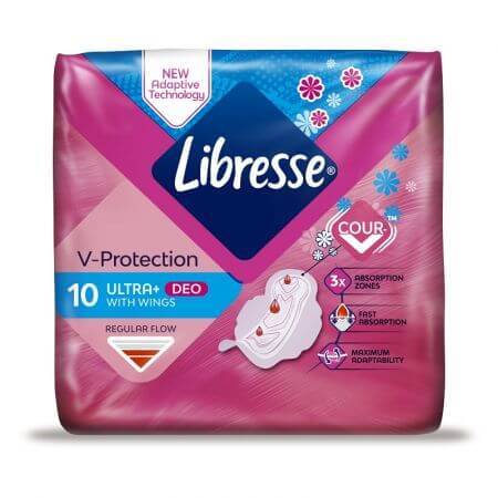 Absorbent Ultra Normal Deo Fresh, 10 pieces, Libresse