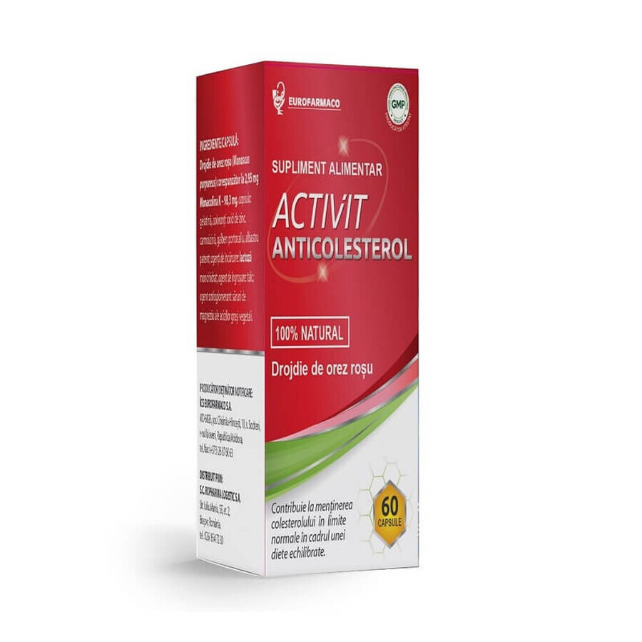 Anti-cholesterol activity, 60 capsules, Eurofarmaco