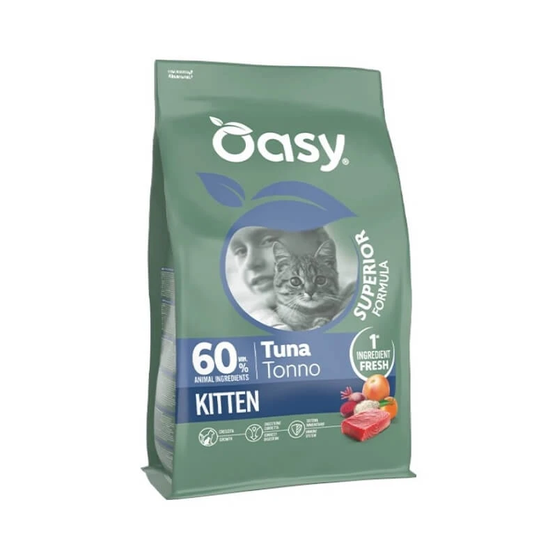 Oasy Kitten Superior Tuna Formula - Volledig voer voor kittens en drachtige of zogende poesjes, 300 g