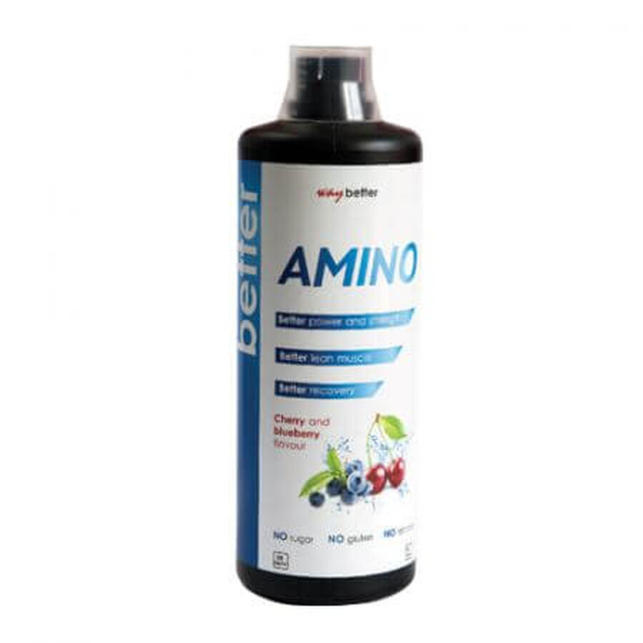 Amino acids from hydrolyzed collagen Better Amino Blueberry-cherry, 1000 ml, Way Better