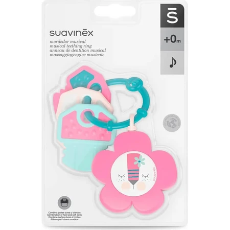 Anillo de dentición musical Suavinex - Rosa