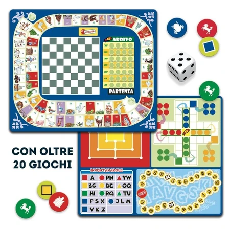 Lisciani Speelkamer-spelset — meer dan 20 spellen en 12 bordspellen voor kinderen vanaf 6 jaar