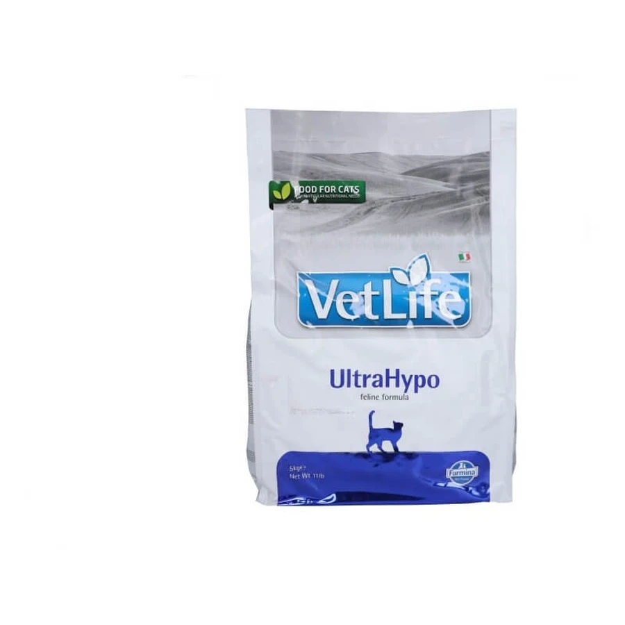 Farmina Vet life ultrahypo pesce - alimento dietetico completo per gatti con intolleranze e supporto dermico 5 kg
