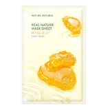 Mascarilla de tela Nature Republic Real Nature Royal Jelly: mascarilla nutritiva y revitalizante, 23 g