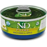 Farmina N&amp;d Prime Wildschwein & Apfel – Alleinfuttermittel für ausgewachsene Katzen, 70 g