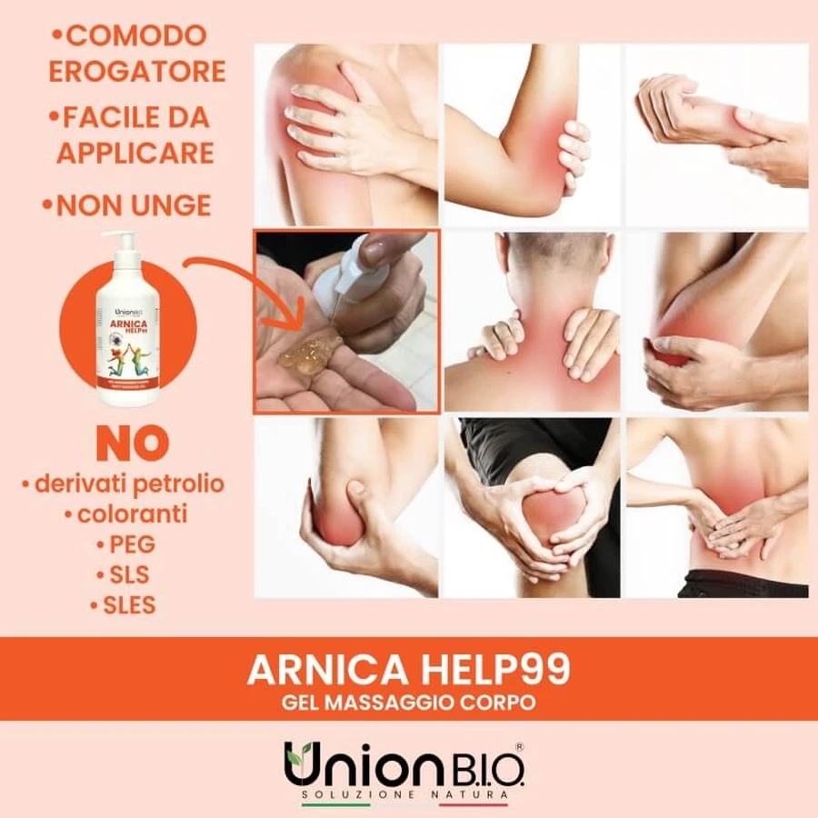 Union Bio Arnica Help99 - Verfrissende en verzachtende lichaamsgel met arnica en duivelsklauw, 500 ml