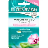 Mascarilla facial Geomar de 5 minutos: hidratante y relajante, con flor de malvavisco ecológica y aloe vera, 2 dosis, 15 ml