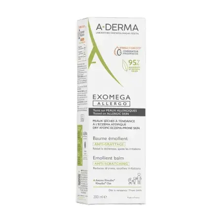 A-Derma Exomega Defi Allergo Emollient Balm, 200 ml