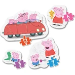 Clementoni Supercolor Mijn eerste Peppa Pig-puzzel – 4 puzzelstukjes in verschillende vormen, vanaf 2 jaar