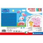 Clementoni Supercolor Mijn eerste Peppa Pig-puzzel – 4 puzzelstukjes in verschillende vormen, vanaf 2 jaar