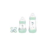 Mam Easy Start - 2 biberones con tetinas originales, a partir de 0 meses, 130 ml y 260 ml - verde